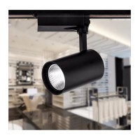 Трековый светильник - Spotlight, однофазный, 3-х контактный, 220 В, 30 Вт, черный