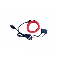 Led гибкий неон узкий (EL провод) 2,3 мм, розовый, 5 м, с разъемом для подключения