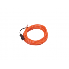 Led гибкий неон узкий (EL провод) 2,3 мм, оранжевый, 10 м, с разъемом для подключения