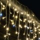 Светодиодная гирлянда "Бахрома", 220В, 6 метров, уличная, морозостойкая, теплый белый с мерцанием белого 