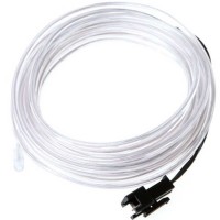 EL провод (Led гибкий неон), 1 м, белый, 2,3 мм, с разъемом для подключения.