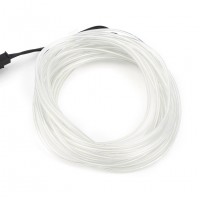 EL провод (Led гибкий неон), 1 м, белый, 2,3 мм, с разъемом для подключения.