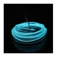 Led неон с монтажным шлейфом (автомобильный),  (EL провод) 2,3 мм, 360 °, голубой, 1 м., с разъемом для подключения