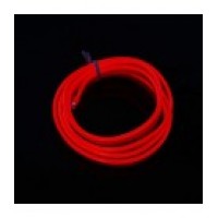 Led неон с монтажным шлейфом (автомобильный),  (EL провод) 2,3 мм, 360 °, красный, 5 м., с разъемом для подключения