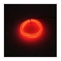 Led гибкий неон узкий (EL провод) 2,3 мм, красный, 5 м, с разъемом для подключения
