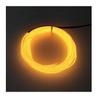 Led гибкий неон узкий (EL провод) 2,3 мм, неон (голубой), 1 м, с разъемом для подключения