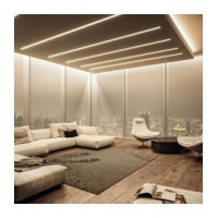 Профиль для гипсокартона 61(20,5)*14*3000мм+молочный акриловый экран 