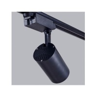 Трековый светильник - Spotlight, однофазный, 220 В, 30 Вт, 4500 К, черный