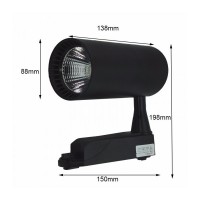 Трековый светильник - Spotlight, однофазный, 220 В, 30 Вт, 4500 К, черный